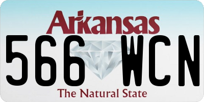 AR license plate 566WCN