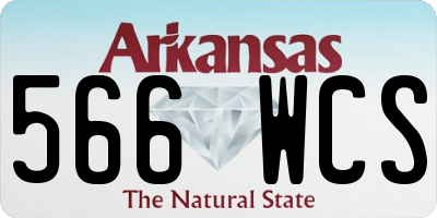 AR license plate 566WCS