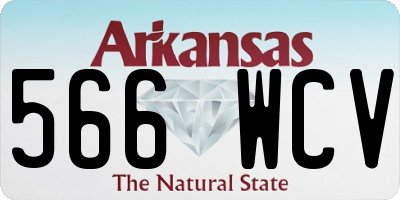 AR license plate 566WCV