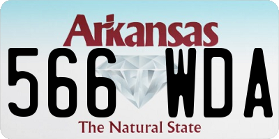 AR license plate 566WDA