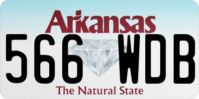 AR license plate 566WDB