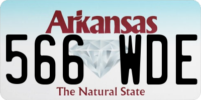 AR license plate 566WDE