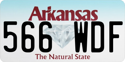 AR license plate 566WDF