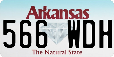 AR license plate 566WDH
