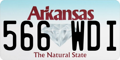 AR license plate 566WDI