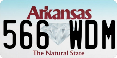 AR license plate 566WDM