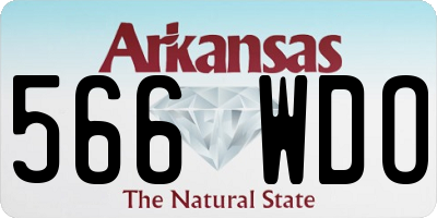 AR license plate 566WDO