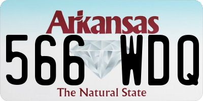 AR license plate 566WDQ