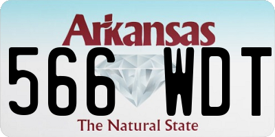AR license plate 566WDT