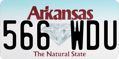 AR license plate 566WDU