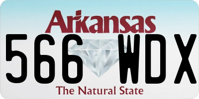 AR license plate 566WDX