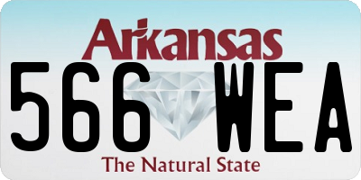 AR license plate 566WEA
