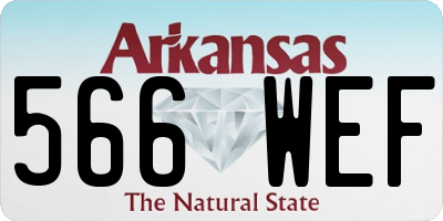 AR license plate 566WEF