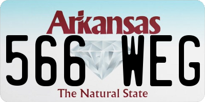 AR license plate 566WEG