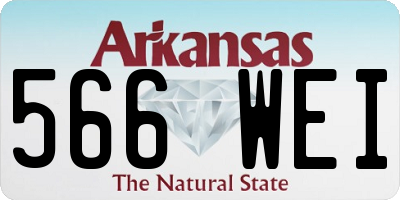 AR license plate 566WEI