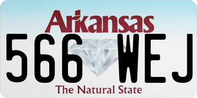 AR license plate 566WEJ