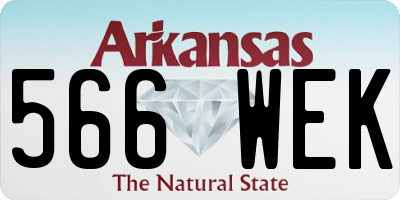 AR license plate 566WEK