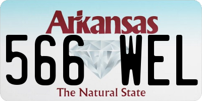 AR license plate 566WEL