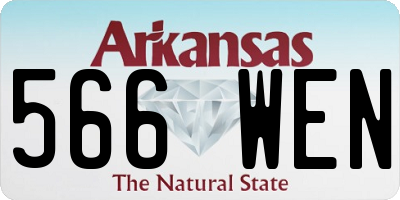 AR license plate 566WEN