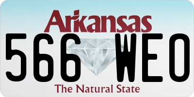 AR license plate 566WEO