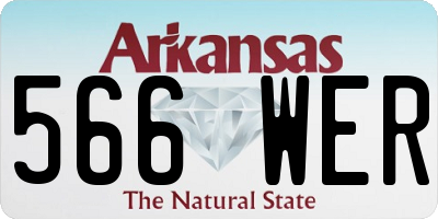 AR license plate 566WER