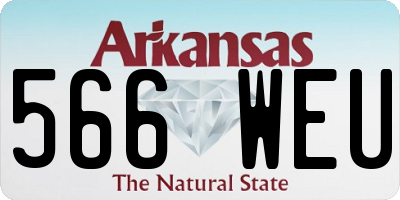 AR license plate 566WEU