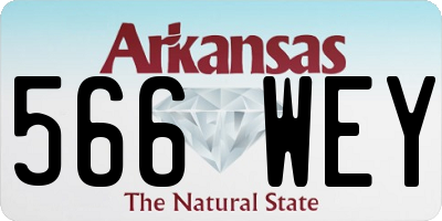 AR license plate 566WEY
