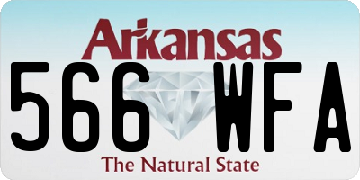 AR license plate 566WFA