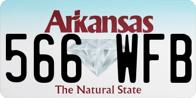 AR license plate 566WFB