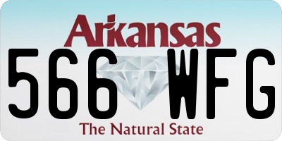 AR license plate 566WFG