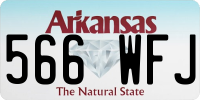 AR license plate 566WFJ