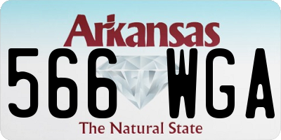 AR license plate 566WGA