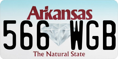 AR license plate 566WGB