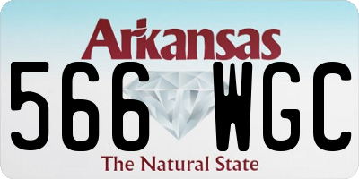 AR license plate 566WGC