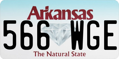 AR license plate 566WGE