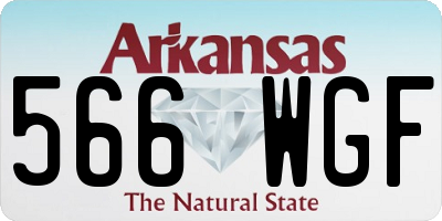 AR license plate 566WGF