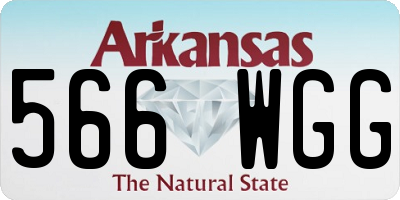 AR license plate 566WGG