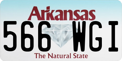 AR license plate 566WGI