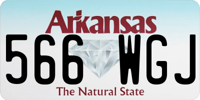 AR license plate 566WGJ