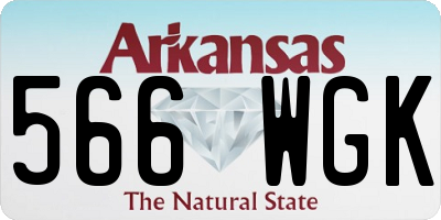 AR license plate 566WGK