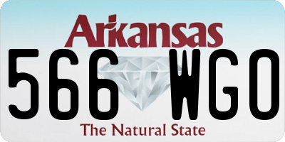 AR license plate 566WGO