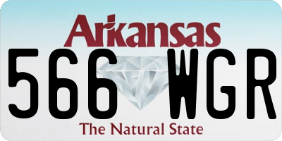 AR license plate 566WGR