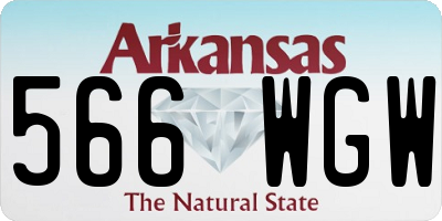 AR license plate 566WGW