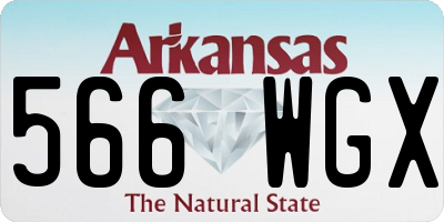 AR license plate 566WGX