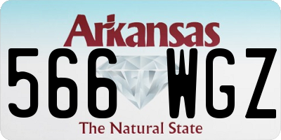 AR license plate 566WGZ