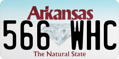 AR license plate 566WHC