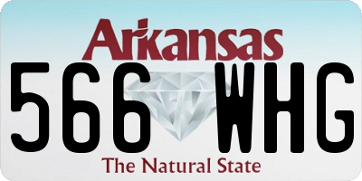 AR license plate 566WHG