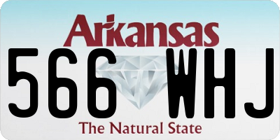 AR license plate 566WHJ