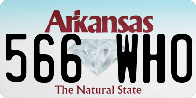 AR license plate 566WHO