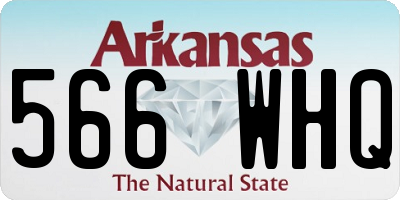 AR license plate 566WHQ